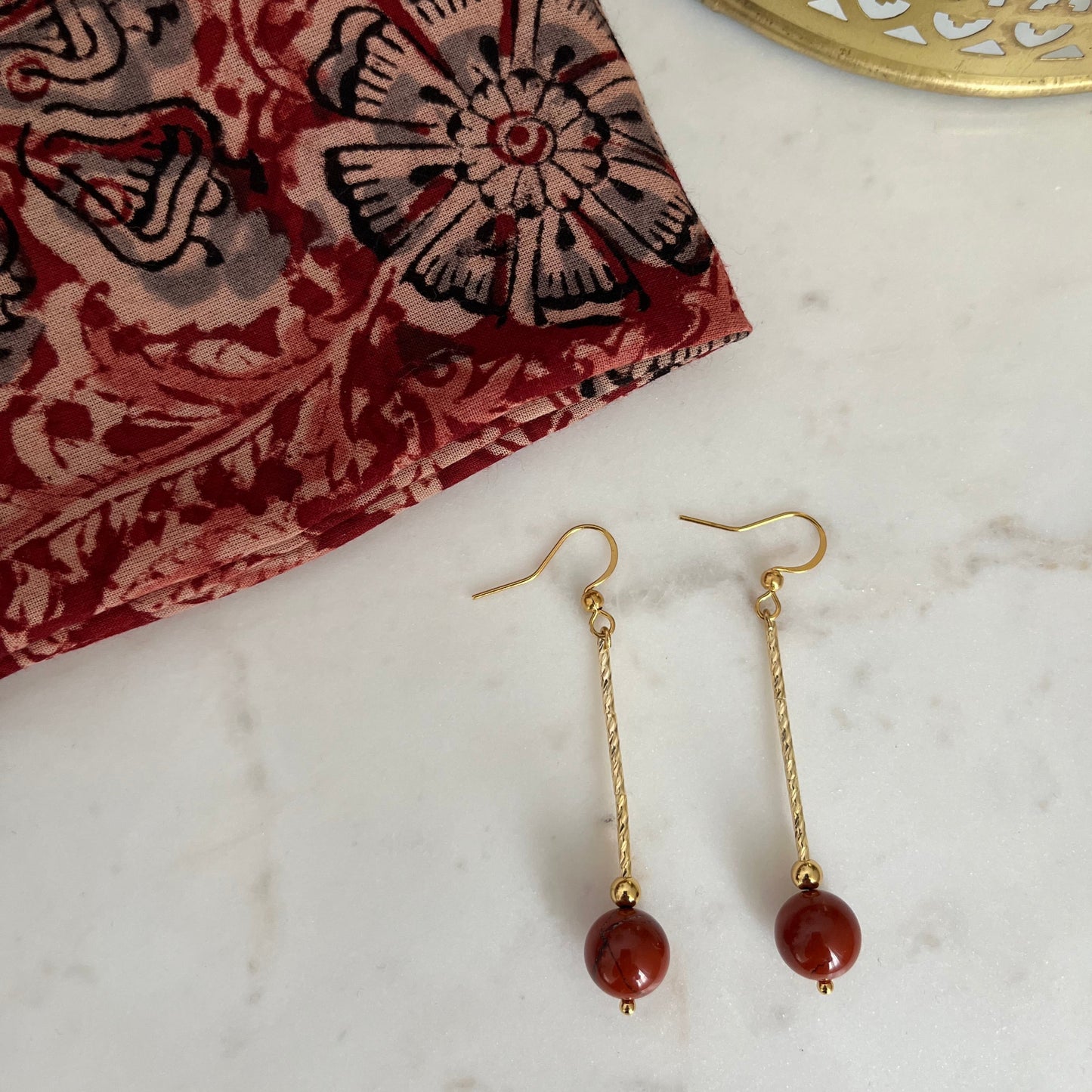 Pendientes Vita Night Jade Rojo