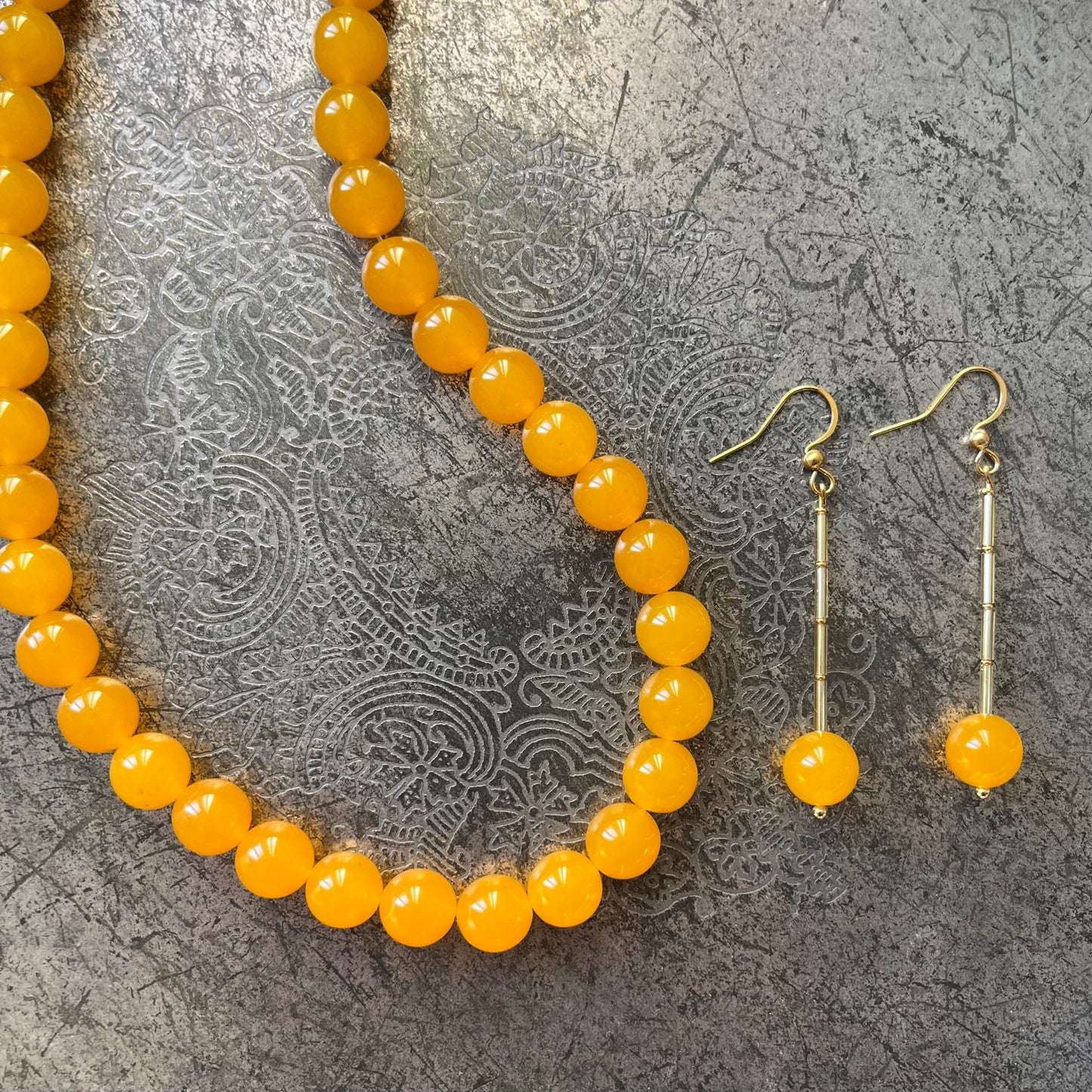 Dúo Prades-Vita Ámbar - collar y pendientes de jade ámbar