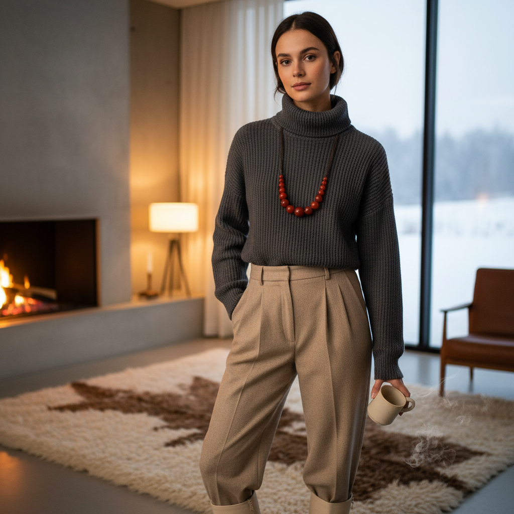 Collar cuentas bermejo