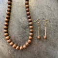 Dúo Prades-Vita Chocolate - collar y pendientes de jade chocolate
