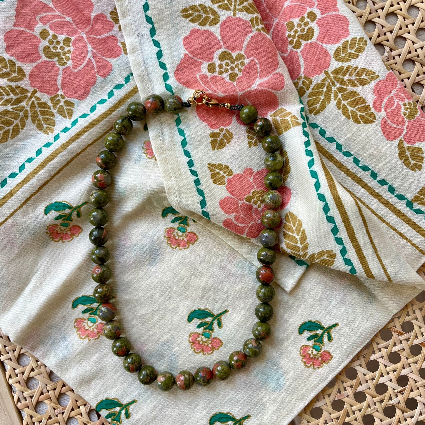Collar Prades verde jaspe