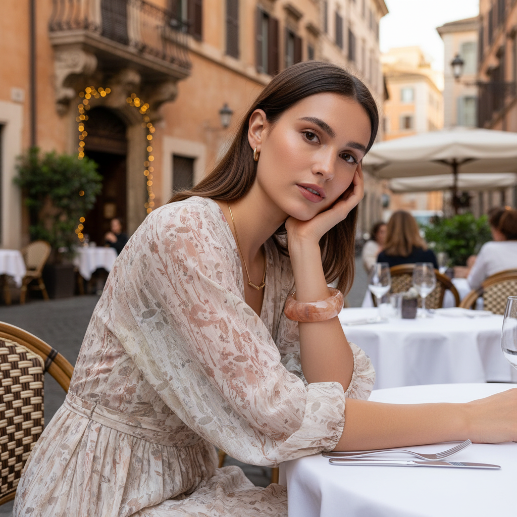 Chica con brazalete en Roma