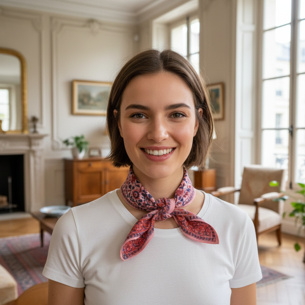 Mujer con Pañuelo Nantes - interior casa Nantes